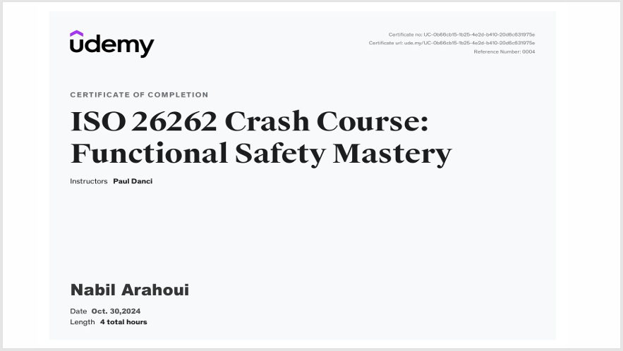 Certificat ISO