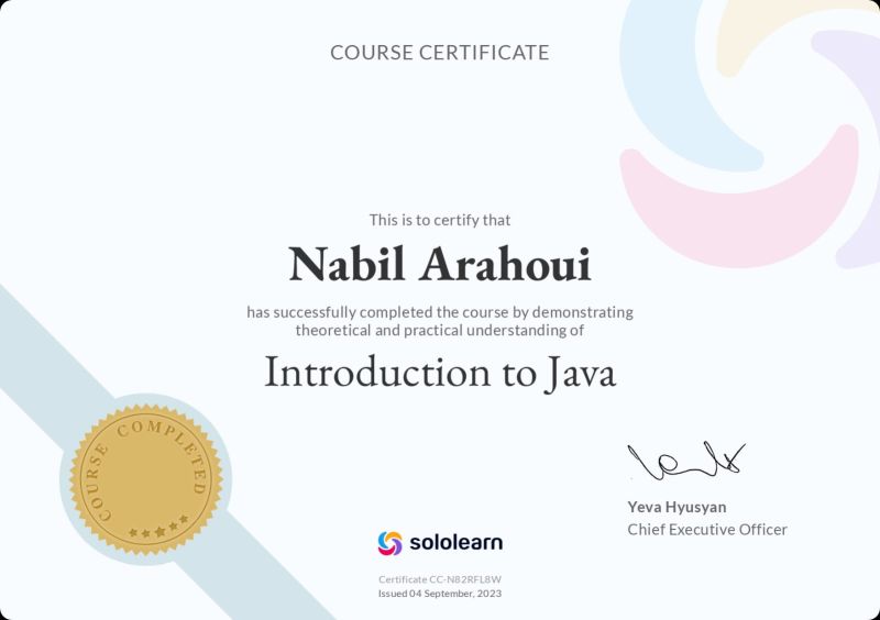 Certificat JAVA